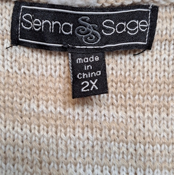 NWT Sienna Sage Faux Suede/Sherpa Sleeveless Open Vest Size 2X - Picture 5 of 10